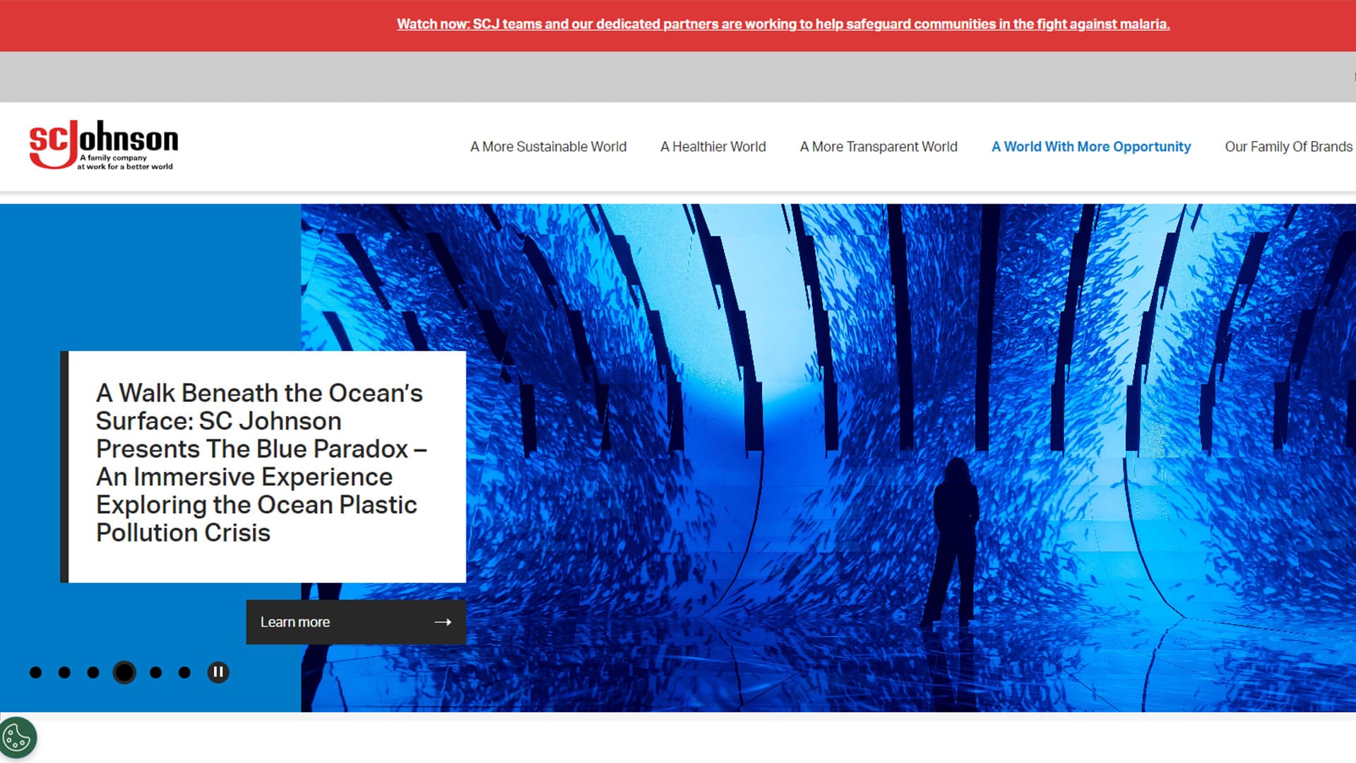 الموقع الرسمي لشركة SC Johnson & Son, Inc