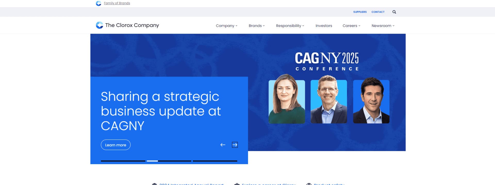 Sitio oficial de Clorox Company