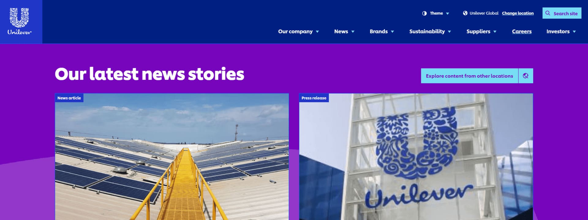 Sitio oficial de Unilever